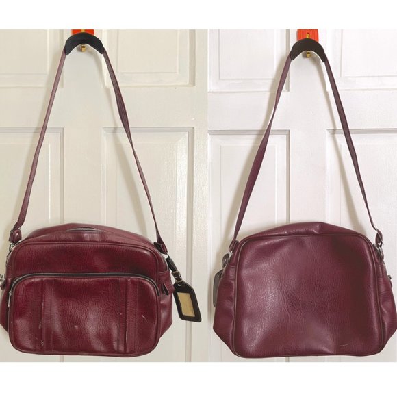 1980's Vintage YKK Atkins genuine leather messenger bag